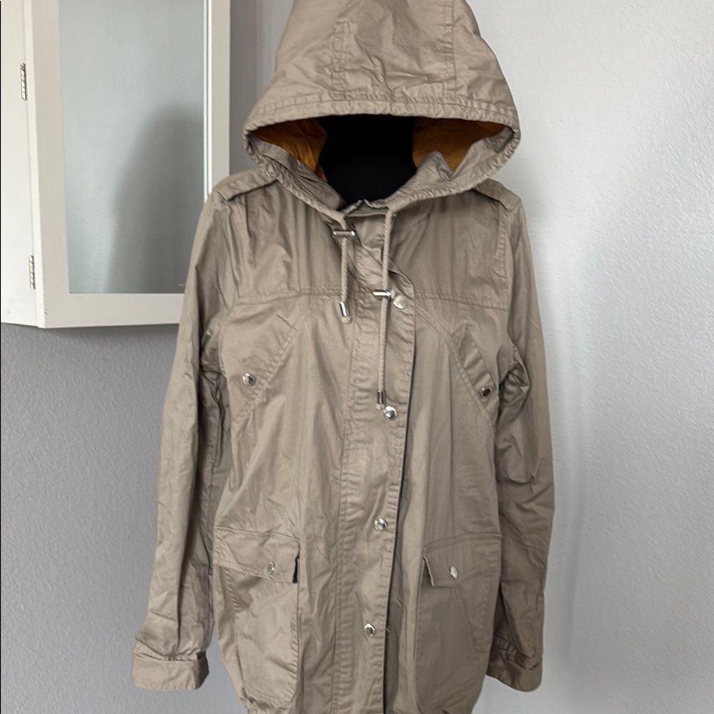 Stylish Tan Hooded Jacket